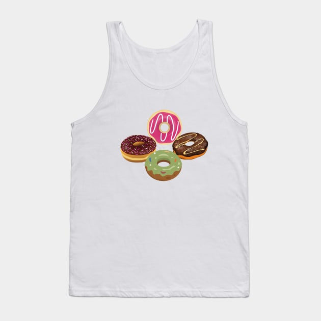 Donuts Graphic Artwork Tank Top by GoodyL